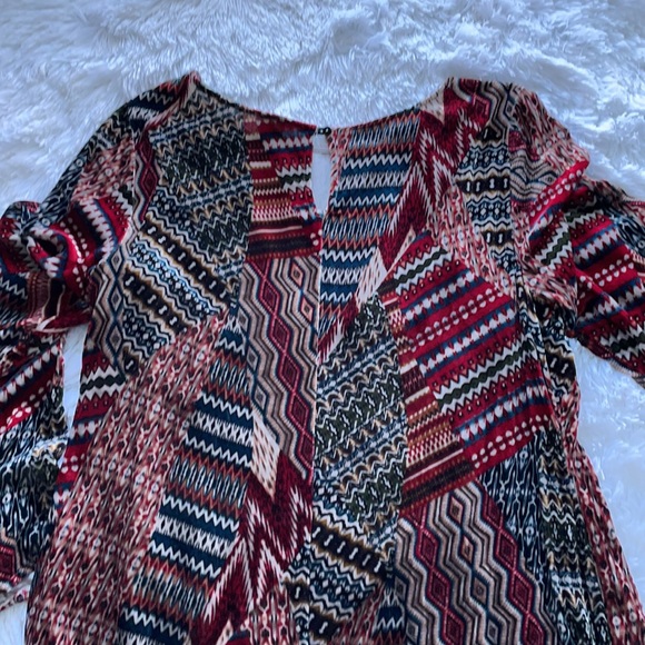 SUNDANCE Velvety Patchwork Print Maxi Silk Blend Dress Size 16 - Picture 11 of 15